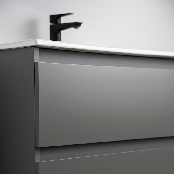 Изображение товара Тумба с умывальником Lauter Mia 60 + Alton 61 (графит)
