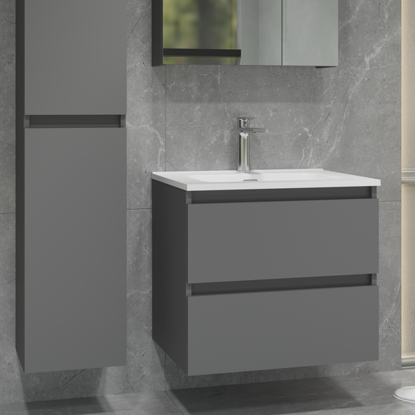 Изображение товара Тумба с умывальником Lauter Mia 60 + Alton 61 (графит)