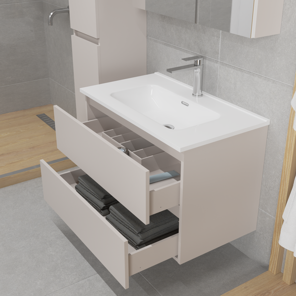 Изображение товара Тумба с умывальником Lauter Mia 80 + Alton 82 (кашемир)