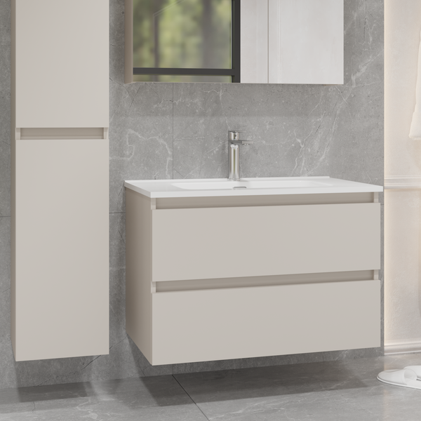 Изображение товара Тумба с умывальником Lauter Mia 80 + Alton 82 (кашемир)