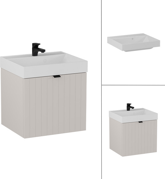 Изображение товара Тумба с умывальником Lauter Melisa 50 (кашемир п/мат/искусственный мрамор)