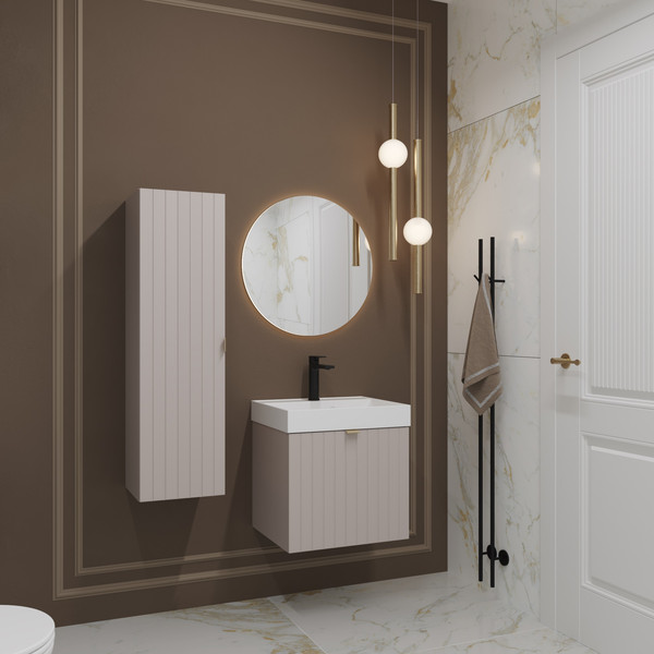 Изображение товара Тумба с умывальником Lauter Melisa 50 (кашемир п/мат/искусственный мрамор)