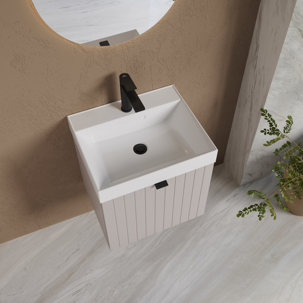 Изображение товара Тумба с умывальником Lauter Melisa 50 (кашемир п/мат/искусственный мрамор)