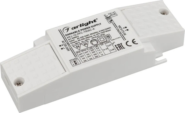 Изображение товара Блок питания для светильника Arlight ARJ-10-PFC-TRIAC-A 10W 200-350mA / 026042