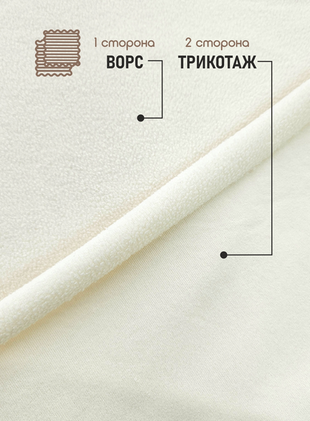 Изображение товара Ткань для творчества Sentex Флис односторонний 100x160 (молочный)
