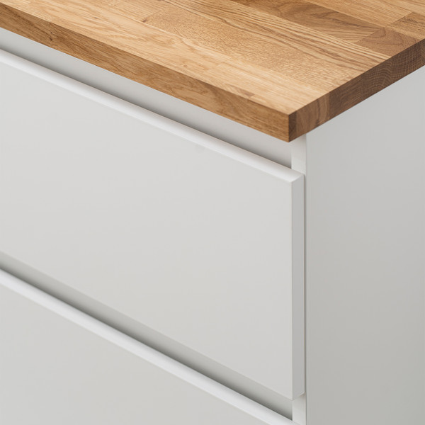 Изображение товара Комод для ванной Lauter Mia 60 со столешницей Melisa (белый глянец/цельный дуб)
