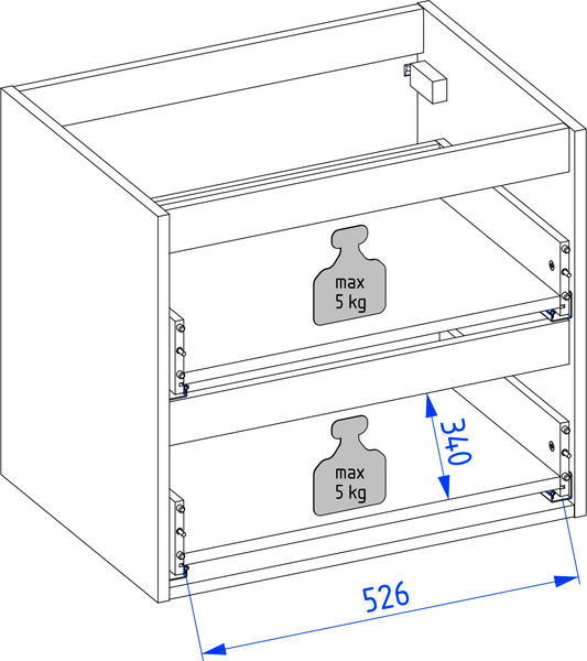 Изображение товара Комод для ванной Lauter Mia 60 со столешницей Melisa (белый глянец/текстура камня/белый)
