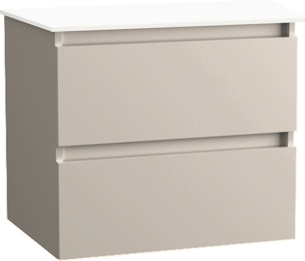 Изображение товара Комод для ванной Lauter Mia 60 со столешницей Melisa (кашемир/текстура камня/белый)