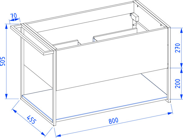 Изображение товара Тумба с умывальником Lauter Lea 80 + Alton 82 (белый глянец)