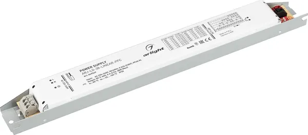 Блок питания для светильника Arlight ARJ-LG-38-LINEAR-PFC 38W 9-60V 0.3-0.9A / 049549 — фото 4