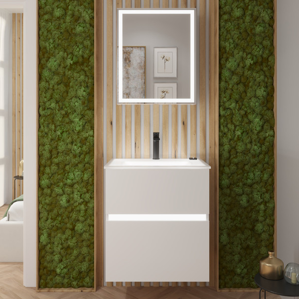 Изображение товара Тумба с умывальником Lauter Emma 60 (белый глянец)