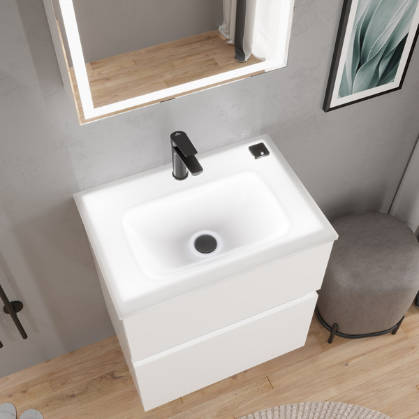 Изображение товара Тумба с умывальником Lauter Emma 60 (белый глянец)