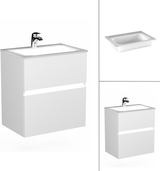 Изображение товара Тумба с умывальником Lauter Emma 60 (белый глянец)