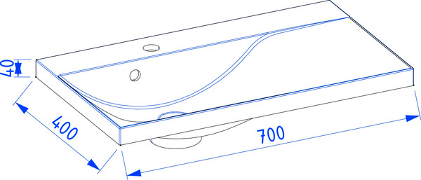Изображение товара Тумба с умывальником Lauter Eva 69 (гранатовый п/мат/матовая золотая сталь/искусственный мрамор)