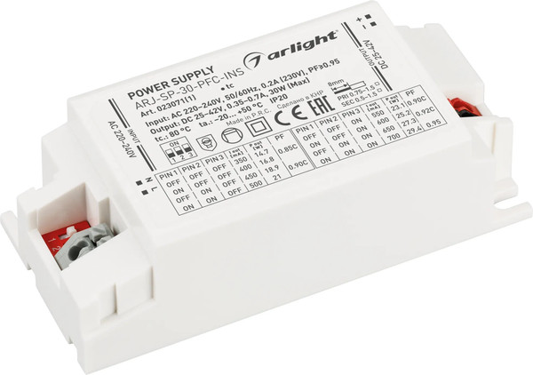 Изображение товара Блок питания для светильника Arlight ARJ-SP-30-PFC-INS 30W 25-42V 0.35-0.7A / 023071(1)