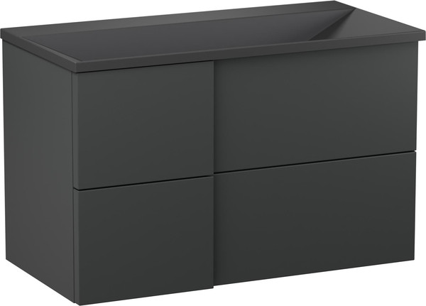 Изображение товара Тумба с умывальником Lauter Nelli 90 (антрацит п/мат/черный)