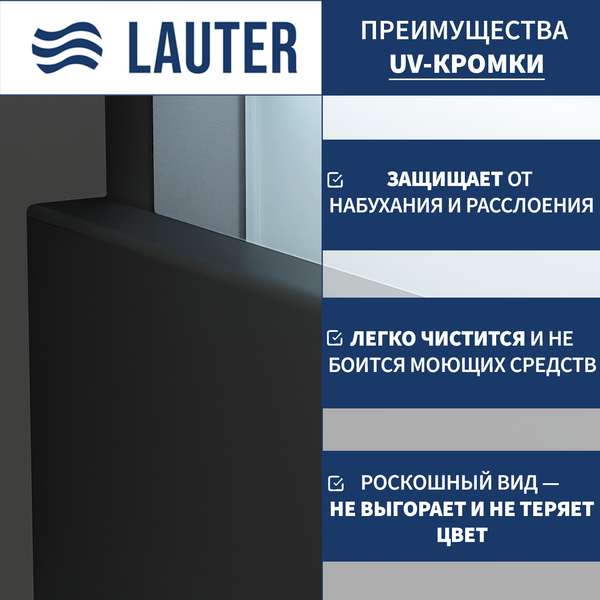 Изображение товара Тумба с умывальником Lauter Nelli 90 (антрацит п/мат/бетон)