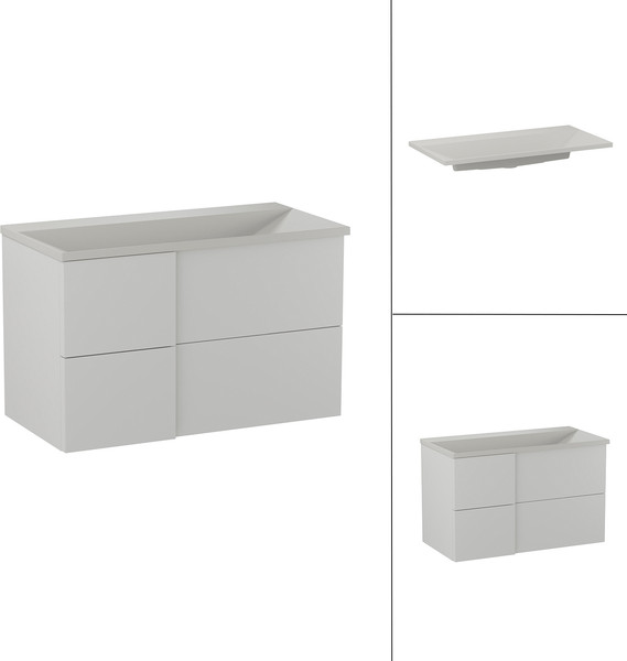 Изображение товара Тумба с умывальником Lauter Nelli 90 (бело-серый п/мат/бело-серый)