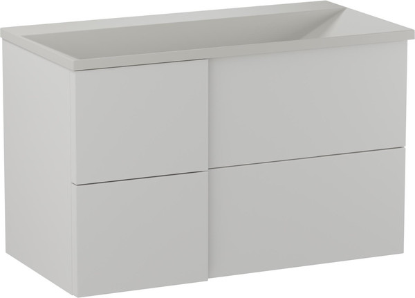 Изображение товара Тумба с умывальником Lauter Nelli 90 (бело-серый п/мат/бело-серый)