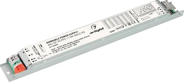 Блок питания для светильника Arlight ARJ-SP-70-PFC-1-10V-DALI2-PD 70W 9-66V 0.7-1.4A / 036290 — фото 4