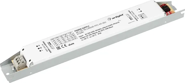 Блок питания для светильника Arlight ARJ-SP-90-LINEAR-PFC-HV-ADJ 90W 350-700mA / 032901 — фото 4