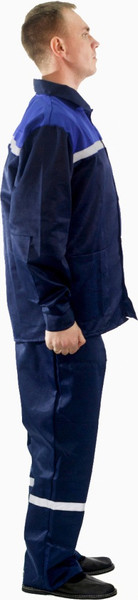 Изображение товара Комплект рабочей одежды Барсегян Л.Р. Рабочий-2 (р.64-66, рост 194-200, темно-синий/василек)