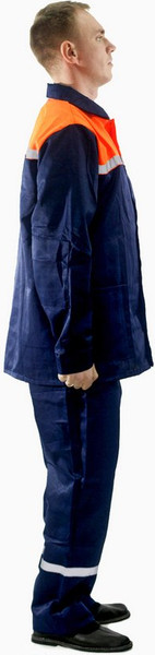 Изображение товара Комплект рабочей одежды Барсегян Л.Р. Рабочий-2 (р.60-62, рост 170-176, темно-синий/оранжевый)