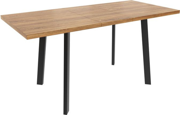 Изображение товара Обеденный стол Listvig Angle 120 раздвижной (дуб веллингтон/черный)