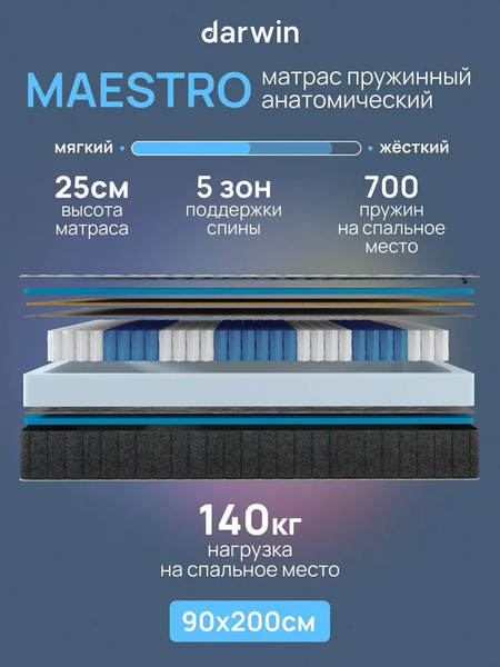 Изображение товара Матрас Darwin Maestro 90x200
