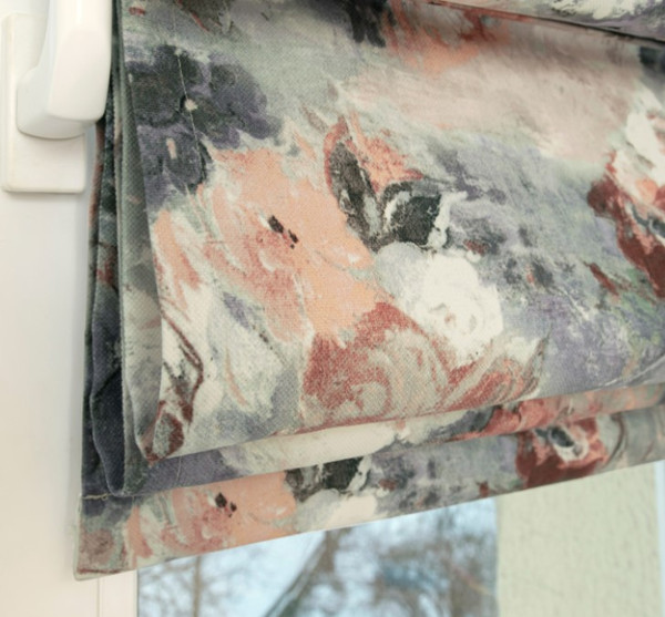 Изображение товара Римская штора Delfa Мини Sedef Soft Flowers СШД-01М 563/005 (48x160, розовый/фиолетовый)