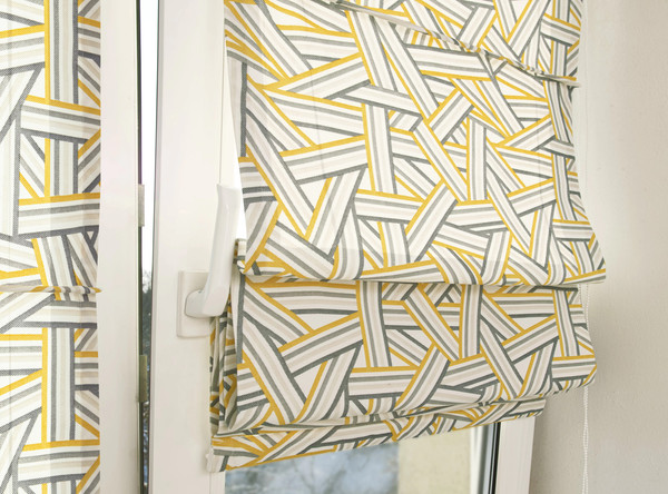 Изображение товара Римская штора Delfa Мини Digital Printed Sedef СШД-01М 562/002 (48x160, желтый/серый)