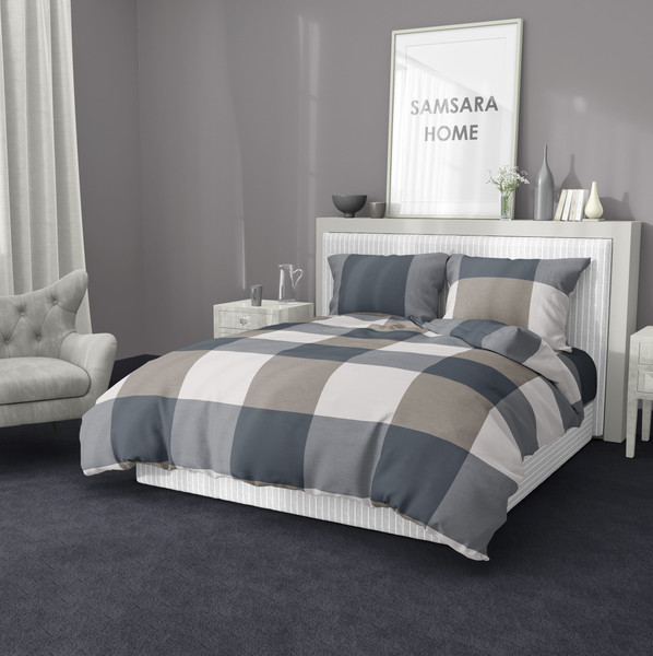 Изображение товара Комплект постельного белья Samsara Клетка 1.5сп 70x70 / 150-28