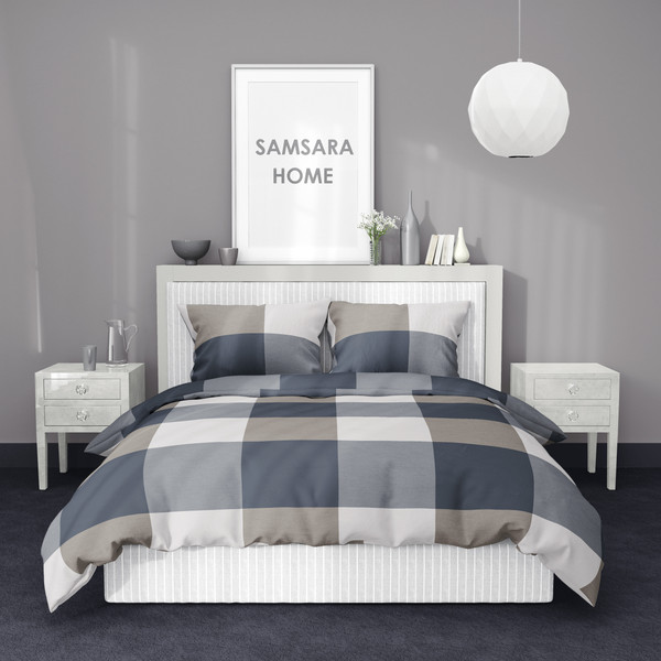 Изображение товара Комплект постельного белья Samsara Клетка 1.5сп 70x70 / 150-28