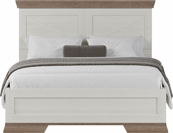 Изображение товара Полуторная кровать Black Red White Marselle LOZ120х200 М (ясень снежный/дуб сонома темный/ясень снежный)