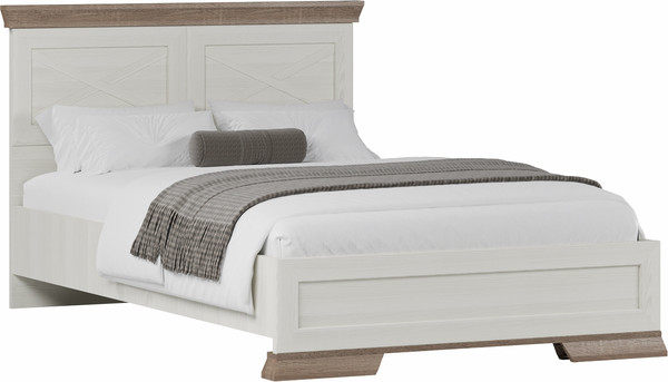 Изображение товара Полуторная кровать Black Red White Marselle LOZ120х200 М (ясень снежный/дуб сонома темный/ясень снежный)