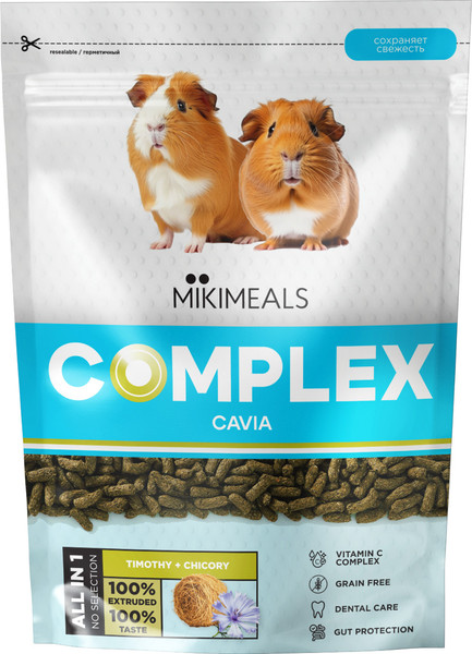 Изображение товара Корм для грызунов Mikimeals Complex Для морских свинок (500г)