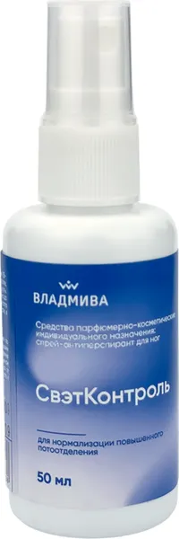 Спрей для ног ВладМиВа СвэтКонтроль для нормализации повышенного потоотделения (50мл) — фото 5