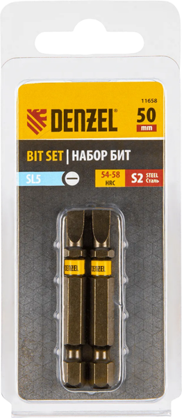 Изображение товара Набор бит Denzel 11658 (2 шт)