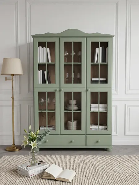 Изображение товара Шкаф с витриной Dipriz Бритта 6 дв / Д.30026.1 (pantone 5797)