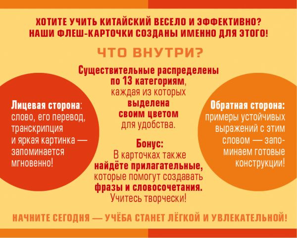 Изображение товара Развивающие карточки АСТ 800 самых нужных китайских слов и фраз, мягкая обложка 