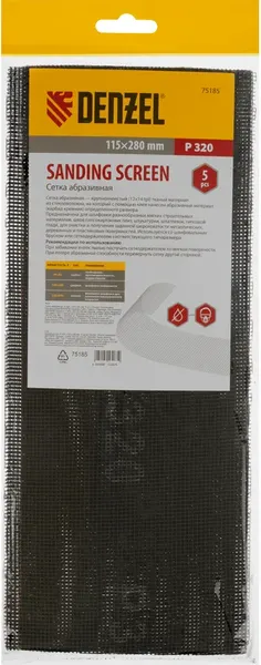 Изображение товара Набор сеток абразивных Denzel 75185 (5 шт)