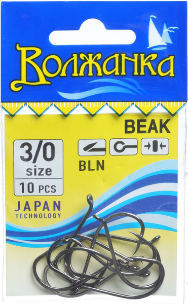 Изображение товара Набор крючков рыболовных Волжанка Beak / SW-1091-3/0 (10шт)