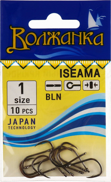 Изображение товара Набор крючков рыболовных Волжанка Iseama / SW-006-1 (10шт)