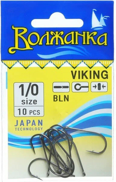 Изображение товара Набор крючков рыболовных Волжанка Viking / SW-115-1/0 (10шт)