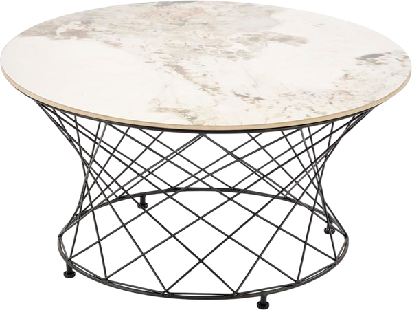 Изображение товара Журнальный столик Halmar Alessia (бежевый мрамор/черный)