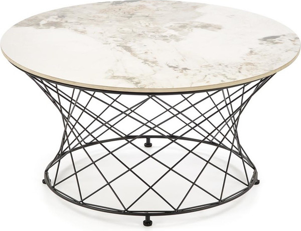 Изображение товара Журнальный столик Halmar Alessia (бежевый мрамор/черный)