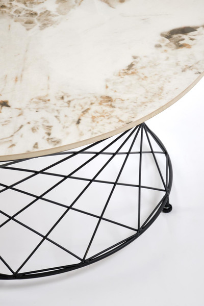 Изображение товара Журнальный столик Halmar Alessia (бежевый мрамор/черный)