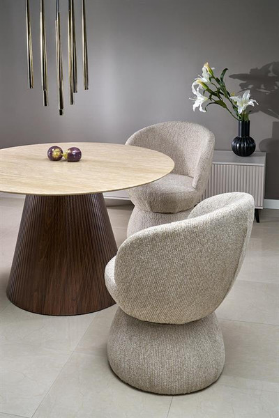 Изображение товара Обеденный стол Halmar Pireus 120 (травертин/орех)