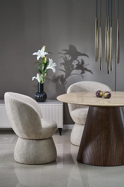 Изображение товара Обеденный стол Halmar Pireus 120 (травертин/орех)