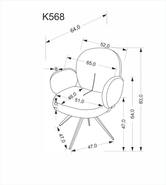 Изображение товара Стул Halmar K568 (серый/черный)